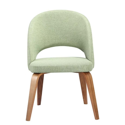 Upholstered Fabric Saarinen Executive Arm Chair with Wooden Legs