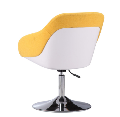 Swivel Lounge Modern Dining Chairs , Light Yellow Modern Swivel Chair