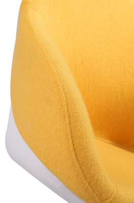 Swivel Lounge Modern Dining Chairs , Light Yellow Modern Swivel Chair