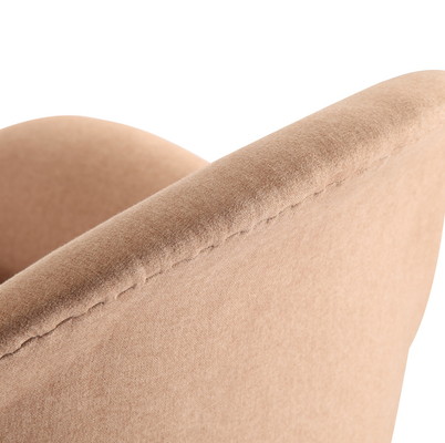 Fabric Upholstering Modern Sitting Chairs Light Brown Color With Cushion