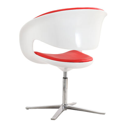 Modern Glossy Paint Modern Occasional Chairs Fiberglass Material With PU Seat