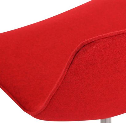Comfortable Chair Red Cashmere Upholstered Swivel Modern Chair For Restaurant