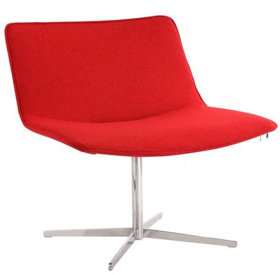 Comfortable Chair Red Cashmere Upholstered Swivel Modern Chair For Restaurant