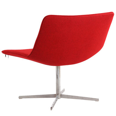 Comfortable Chair Red Cashmere Upholstered Swivel Modern Chair For Restaurant
