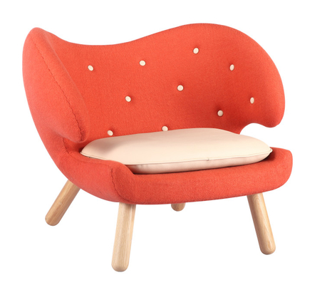 Kasmir Pelican Orange Kursi Fiberglass, Kursi Sisi Fiberglass Untuk Rumah