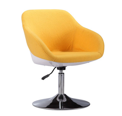 Swivel Lounge Kursi Makan Modern, Kursi Putar Modern Kuning Muda