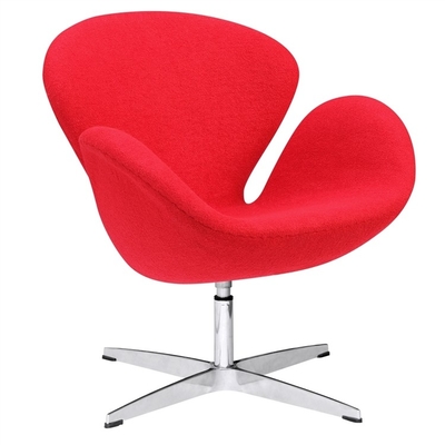 Modern Swivel Hotel Lounge Kursi 72 * 64 * 81cm Dengan Basis Paduan Aluminium