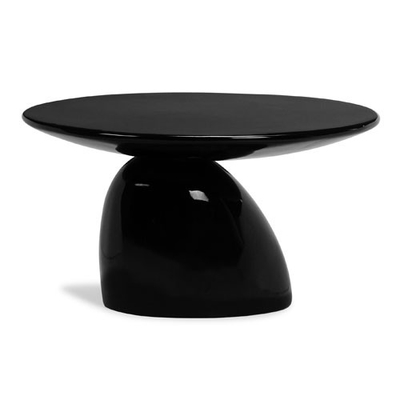 Perabotan Modern Meja Kopi Fiberglass Hitam Atau Putih Meja Kopi Modern