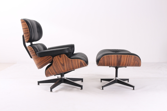 Kursi santai kulit asli yang nyaman dalam ruangan, Warna Walnut