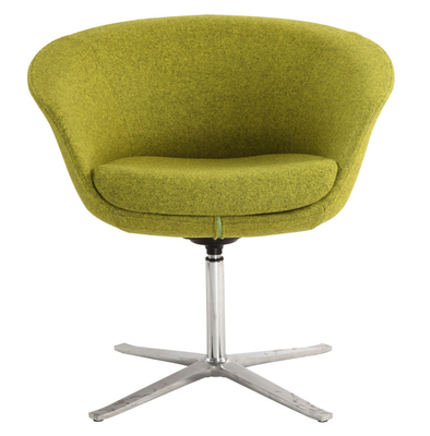 Green Cashmere Swivel Base Kursi Duduk Modern Untuk Restoran Atau Coffee Shop