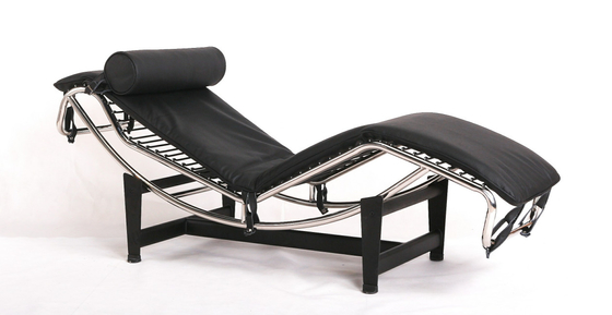 Furniture Reproduksi Kursi Kulit Asli, Dasar Besi Modern Kursi Malas Dalam Ruangan