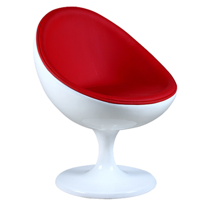 Modern Fiberglass Shell Bulan Bentuk Bar Kursi Dengan Basis Putar 60 * 64 * 80cm