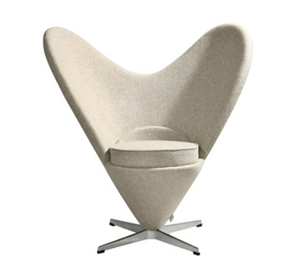 Fancy Modern Furniture Bentuk Hati Kain Kursi Putar / Furniture Santai